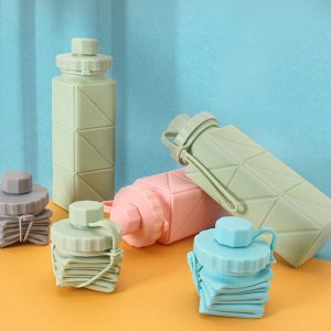 Fold large capacity outdoor silicone water bottle