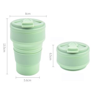 Silicone travel folding mug