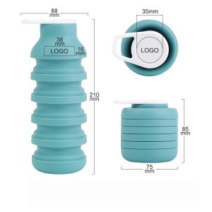 Riding folding silicone water bottle