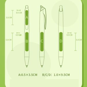 Plastic press-to-atom advertising pen