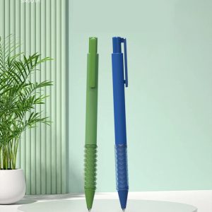 Colored plastic spiral ballpoint pen