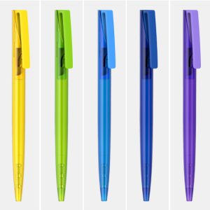 Color simple transparent pen barrel ballpoint pen